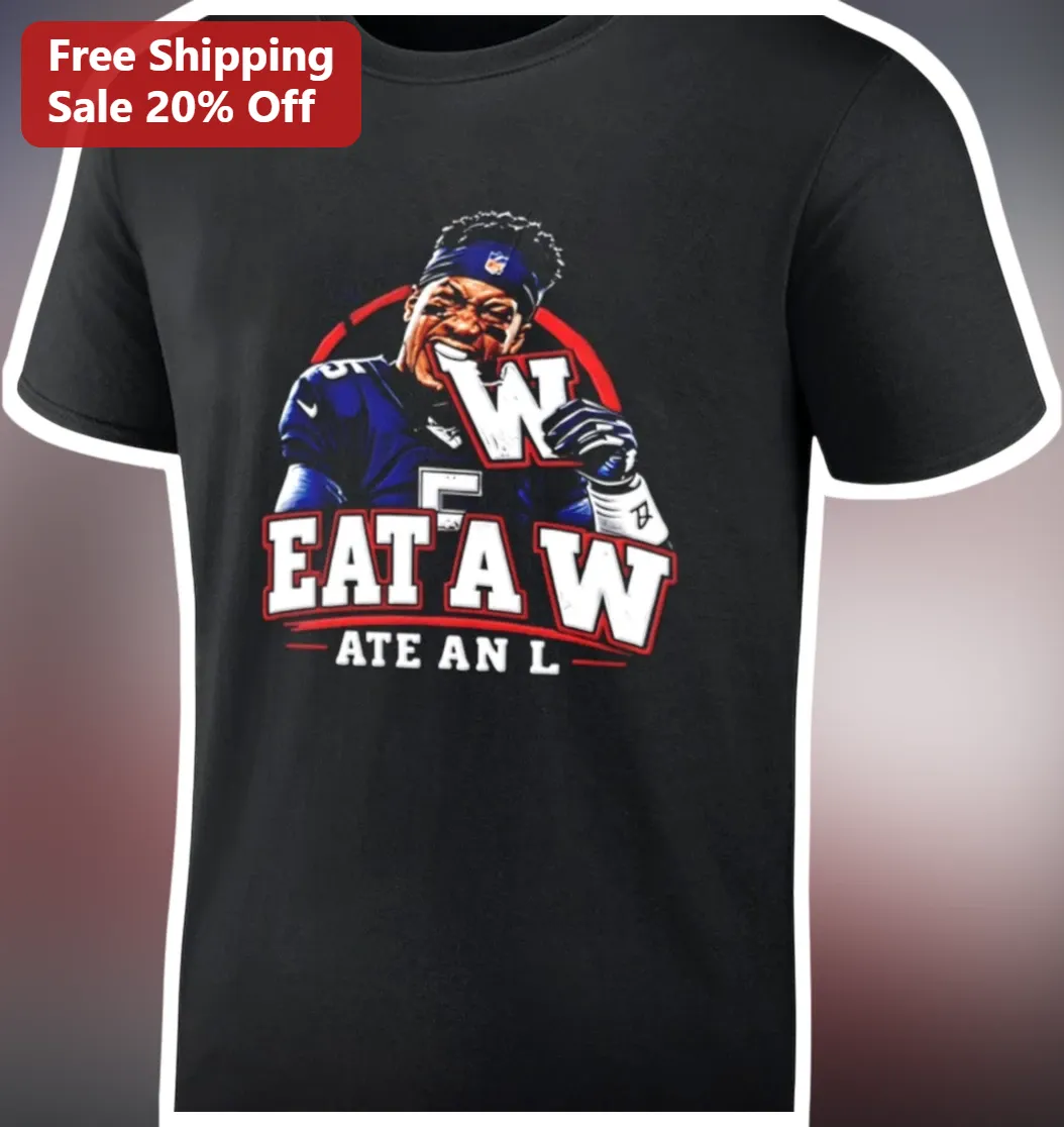 Eat A W Jalen Hurts Philadelphia Eagles NFL Meme Graphic Tee