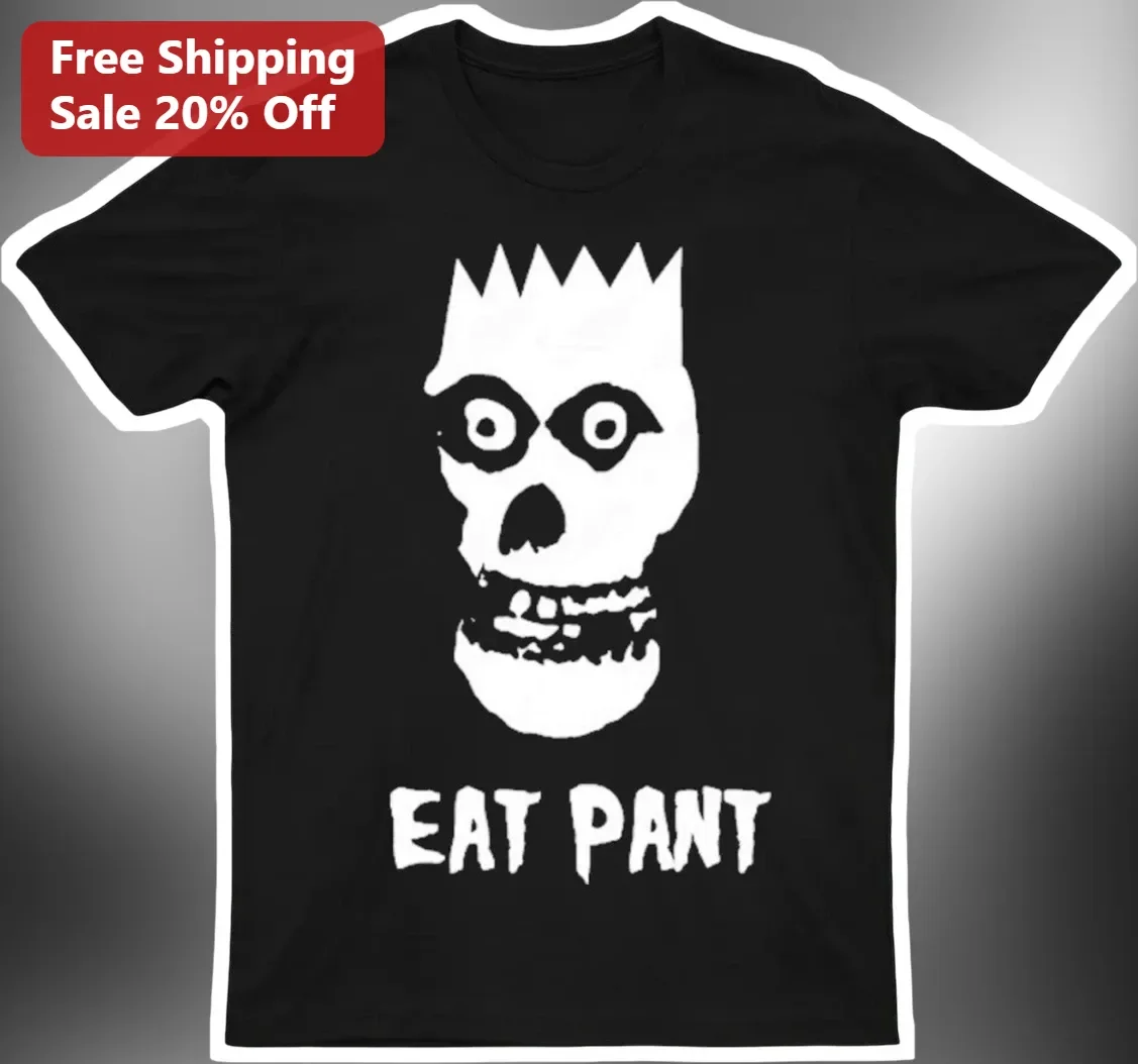 Eat Pant Skull Graphic Tee Horror Comedy Streetwear Shirt