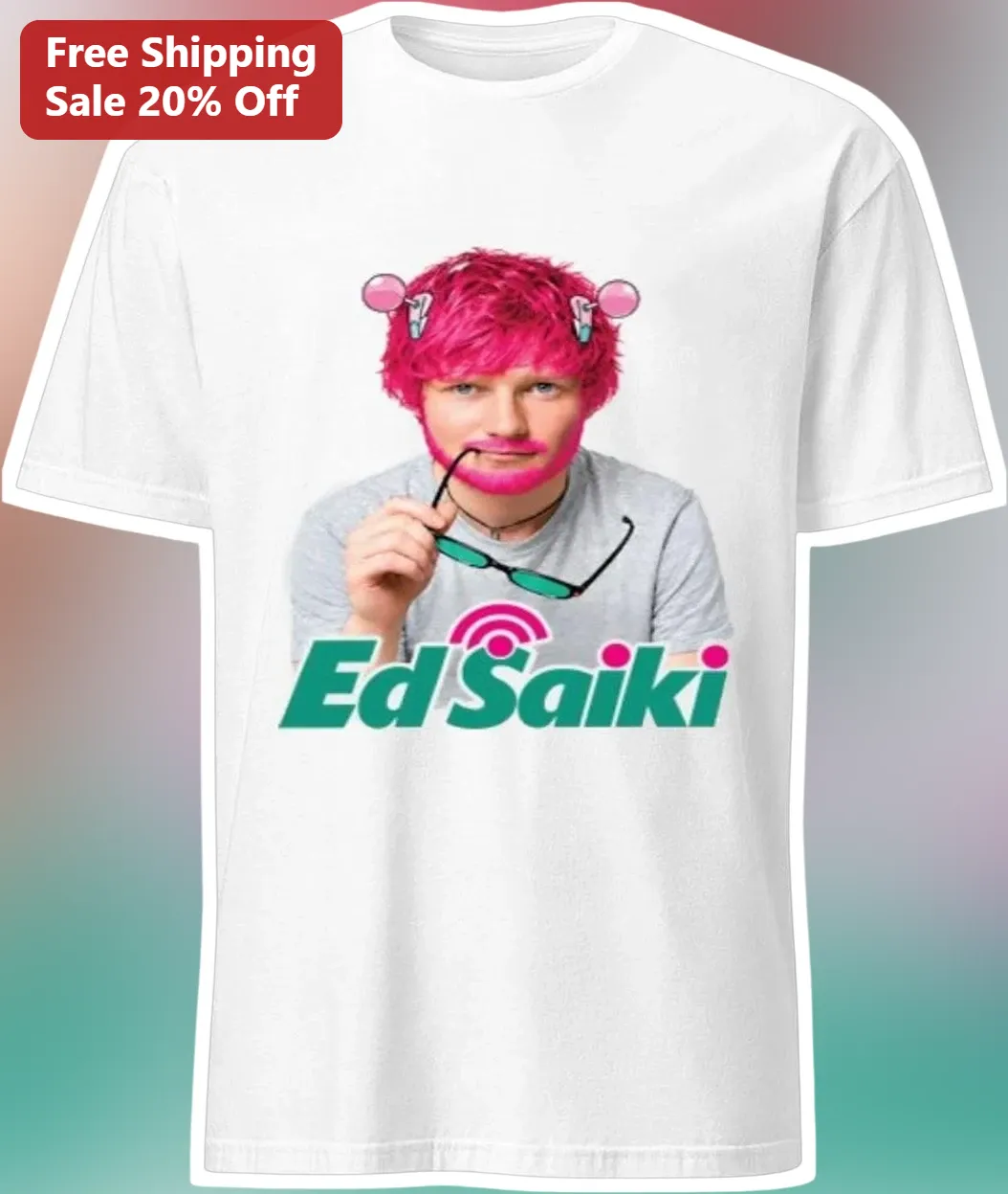 Ed Saiki Tee Ed Sheeran Parody Graphic T-Shirt Funny Music Gift for Fans