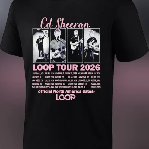 Ed Sheeran Loop Tour 2026 North America Dates Graphic Tee
