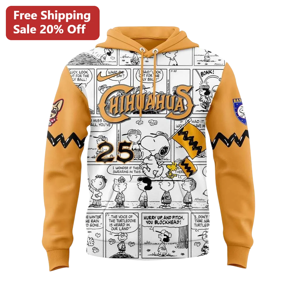 El Paso Chihuahuas 25 Snoopy Peanuts Pullover Hoodie
