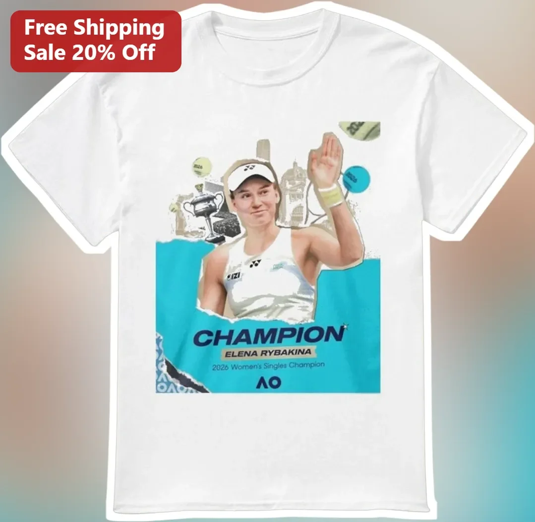 Elena Rybakina Champion Tee Women's Singles Tennis Fan Gift