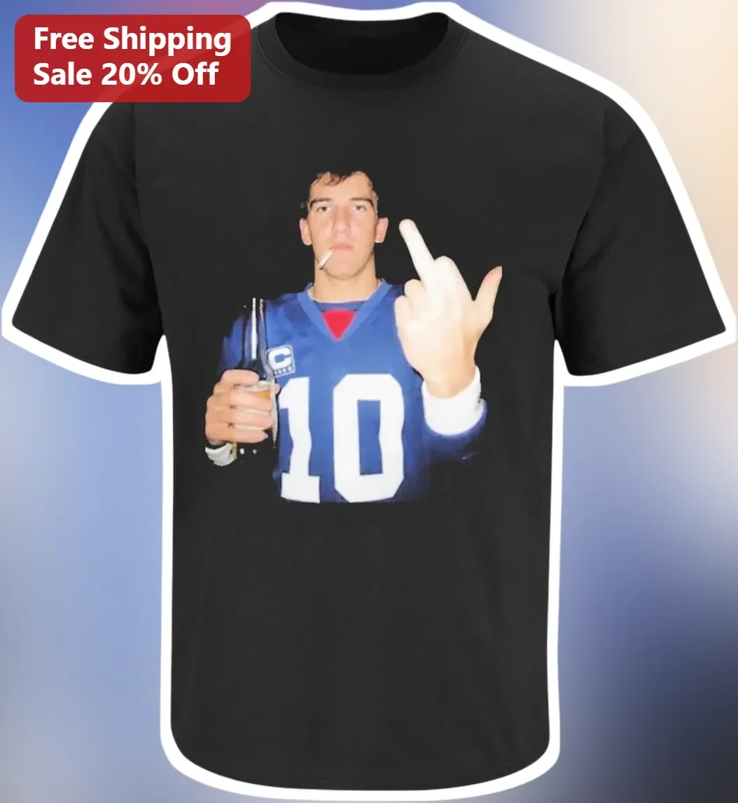 Eli Manning Tee New York Giants Football Player Graphic Shirt for Men