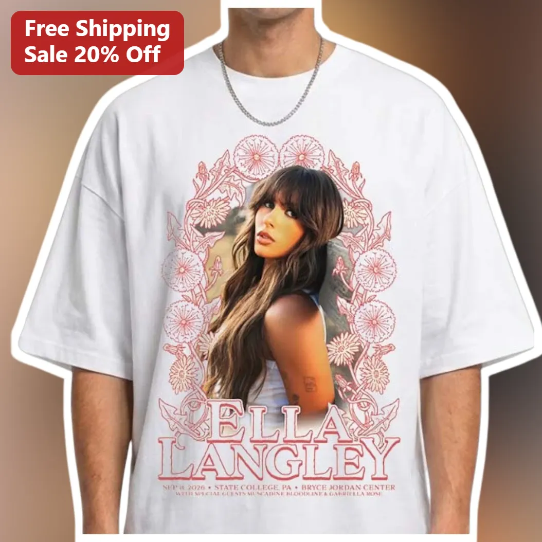 Ella Langley Bryce Jordan Center Tee, Sep 11 2026 State College PA Concert Tour Shirt