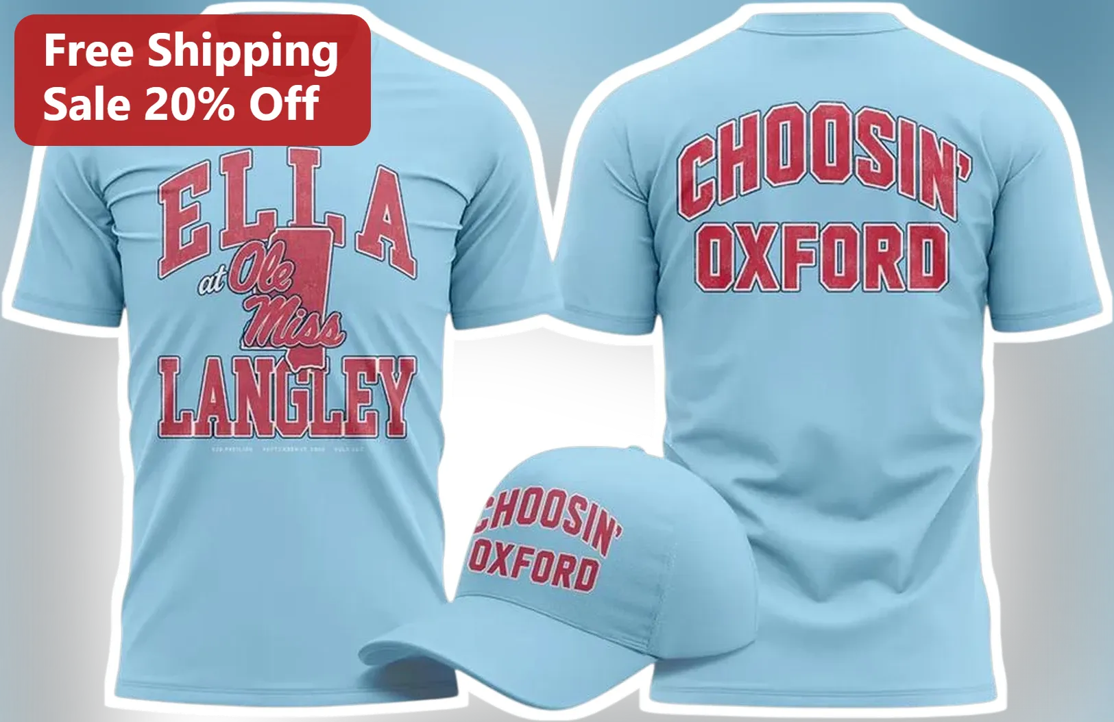 Ella Langley Choosin' Oxford Tee Ole Miss Rebels Country Music Fan Gift