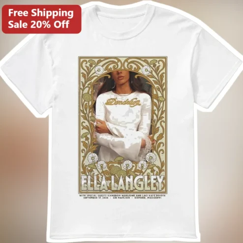 Ella Langley Dandelion Vintage Art Nouveau Graphic Tee Country Music Fan Gift