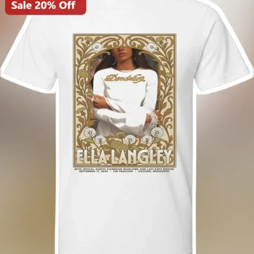 Ella Langley Dandelion Vintage Concert Poster Art Nouveau Graphic Tee Country Music Fan Gift