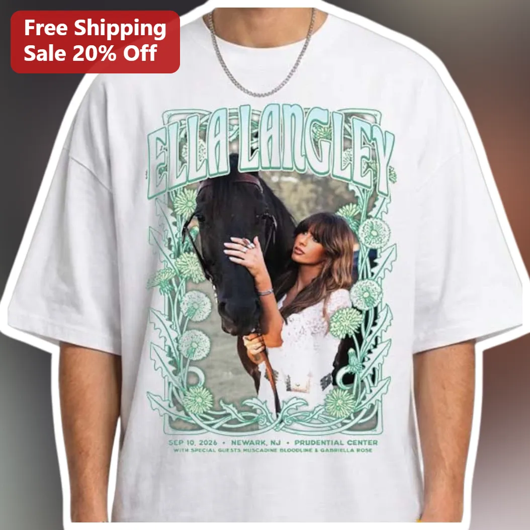 Ella Langley Sep 10 2026 Newark NJ Prudential Center Tee Vintage Dandelion Tour Concert Shirt