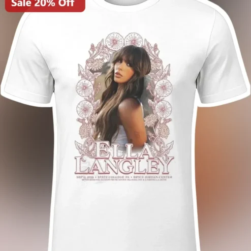 Ella Langley Tee Floral Vintage Country Music Artist Graphic Shirt
