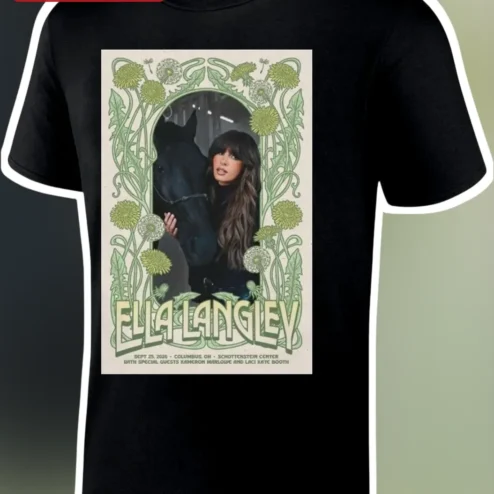 Ella Langley Tee Vintage Dandelion Tour Graphic Shirt Country Music Fan Gift