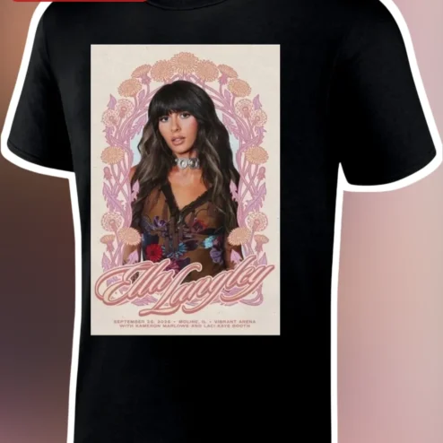 Ella Langley Tee Vintage Dandelion Tour Graphic Shirt Country Music Fan Merch