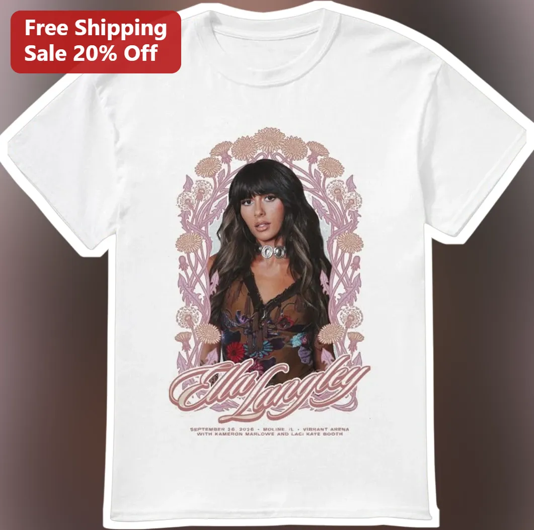 Ella Langley The Dandelion Tour Moline IL Vibrant Arena Sep 26 2026 Concert Merch Graphic Tee