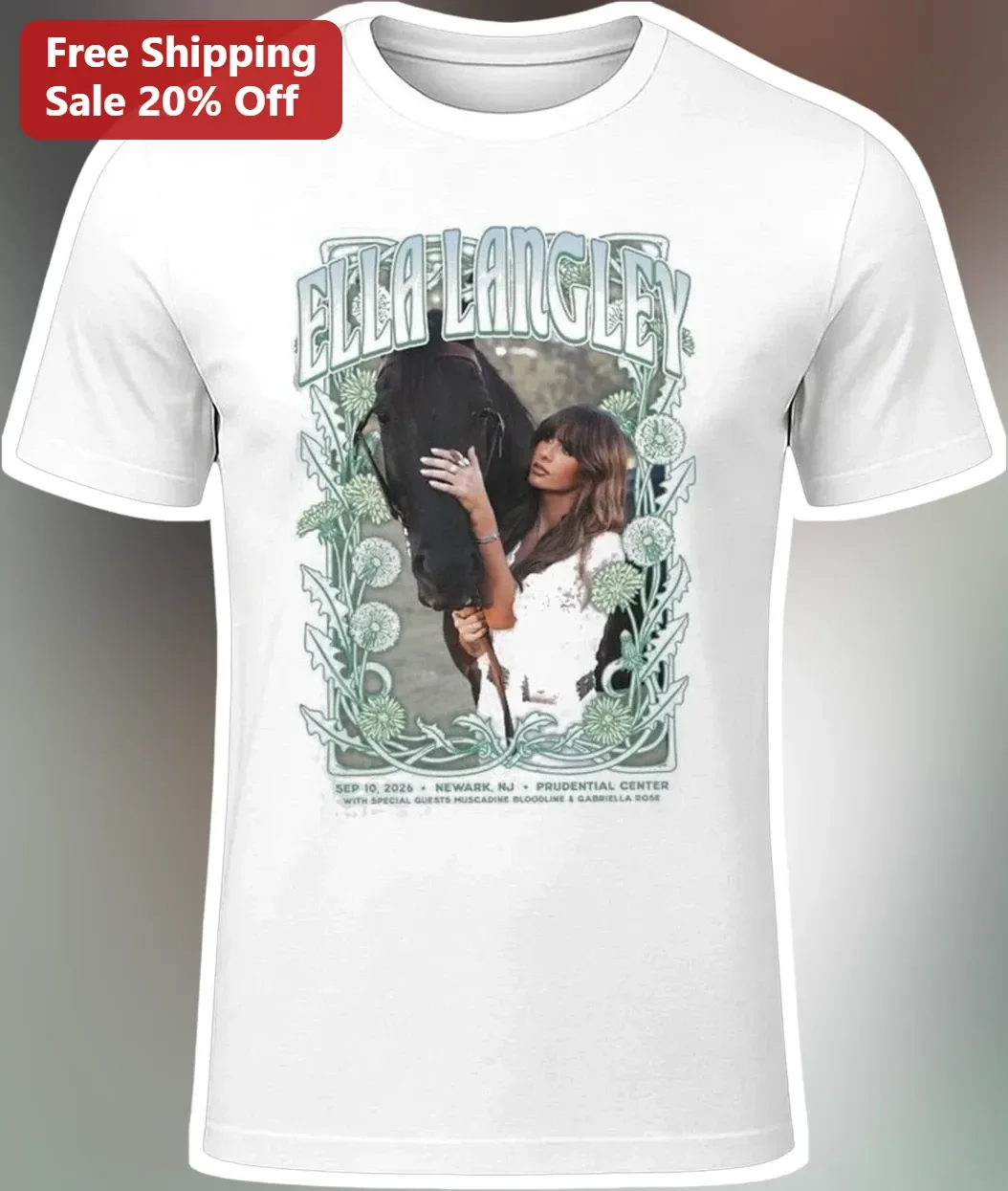Ella Langley Vintage Concert Poster Graphic Tee Country Music Fan Gift