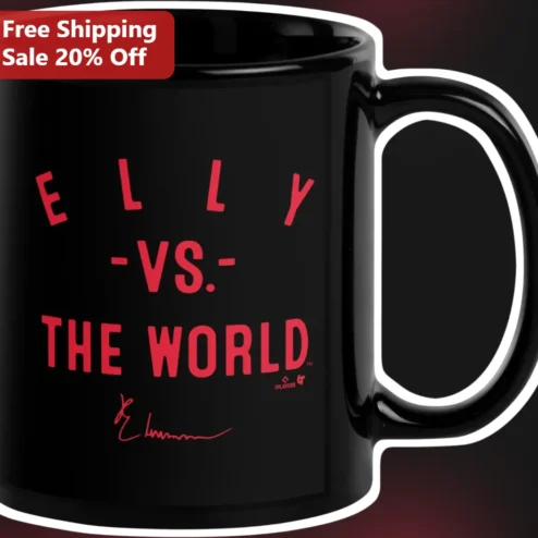 Elly Vs The World Mug Signature Of Elly De La Cruz Cincinnati Reds Baseball Fan Gift Coffee Cup