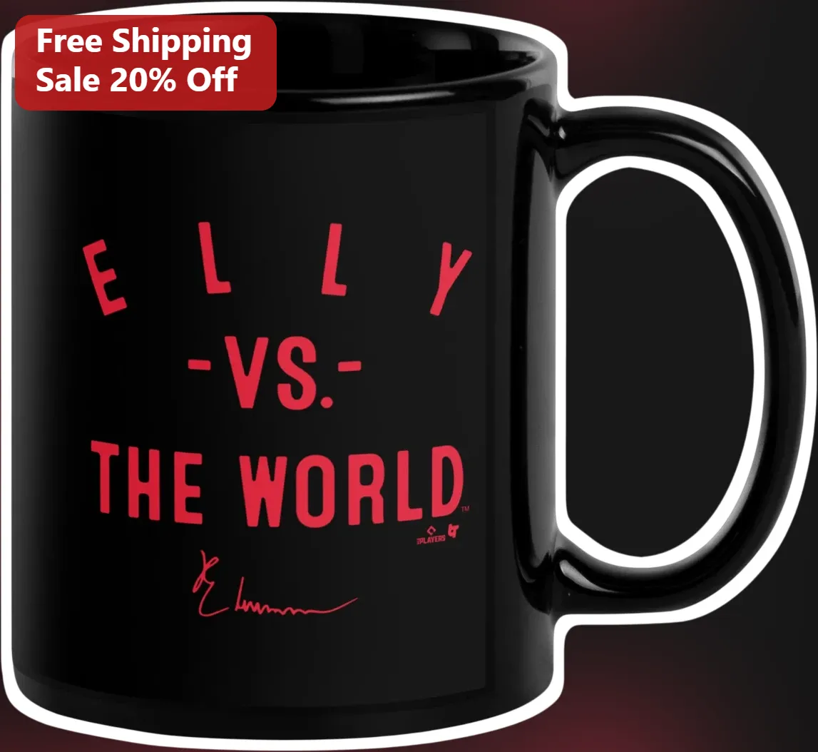 Elly Vs The World Mug Signature Of Elly De La Cruz Cincinnati Reds Baseball Fan Gift Coffee Cup
