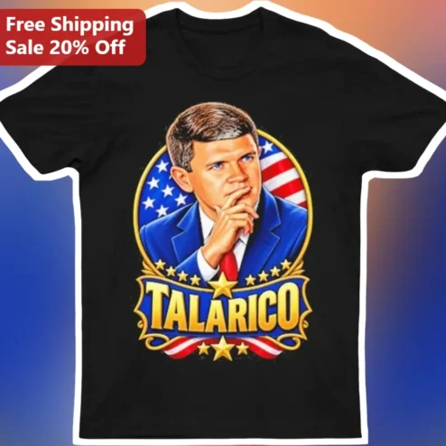 Eric Talarico Tee Political Campaign Shirt USA Flag Portrait Graphic