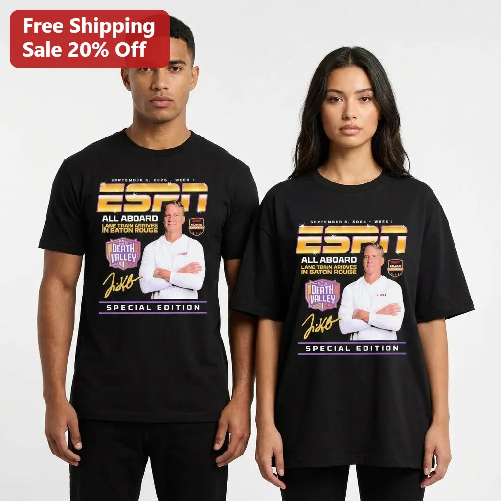ESPN All Aboard Lane Train Arrives In Baton Rouge Duel In Death Valley Special Edition Tee