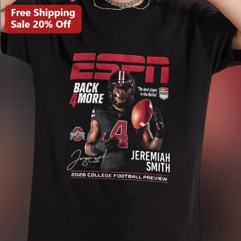 ESPN Back 4 More Jeremiah Smith Ohio State Buckeyes 2026 College Football Preview Tee