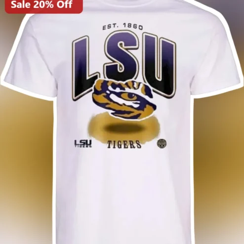 Est. Tigers Vintage Collegiate Graphic Tee for LSU Fans and Alumni