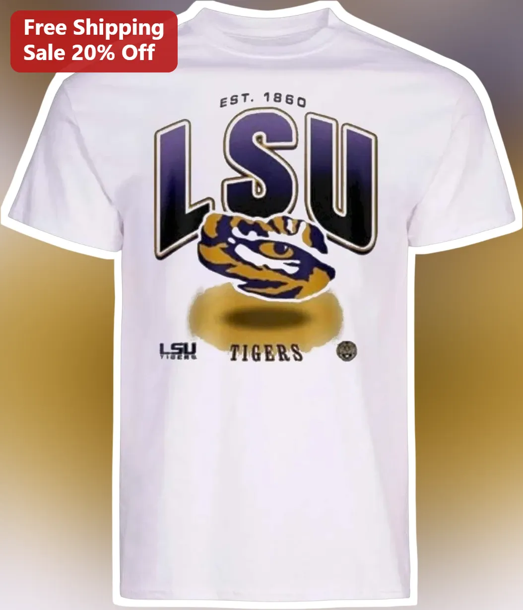 Est. Tigers Vintage Collegiate Graphic Tee for LSU Fans and Alumni
