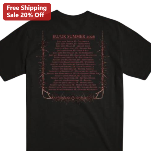 EU/UK Summer 2026 Tour Dates Heavy Metal Concert Tee for Men and Women
