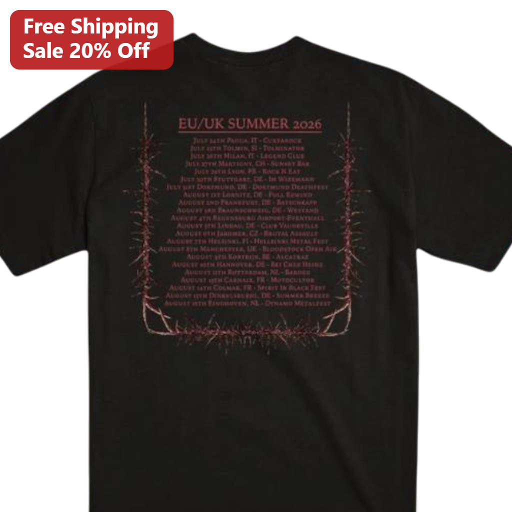 EU/UK Summer 2026 Tour Dates Heavy Metal Concert Tee for Men and Women