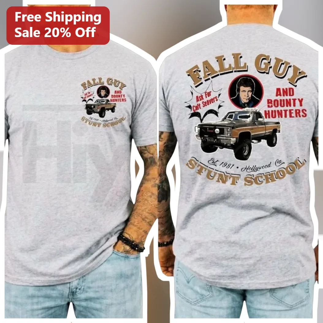 Fall Guy Colt Seavers Bounty Hunters Stunt School Tee Retro Lee Majors Graphic Shirt