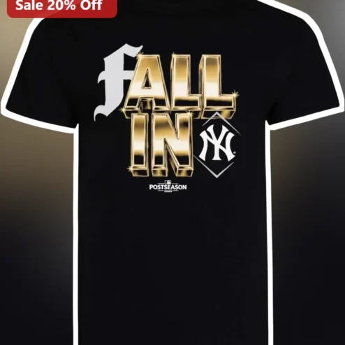 Fall In Postseason NY Yankees MLB Baseball Playoff Graphic Tee