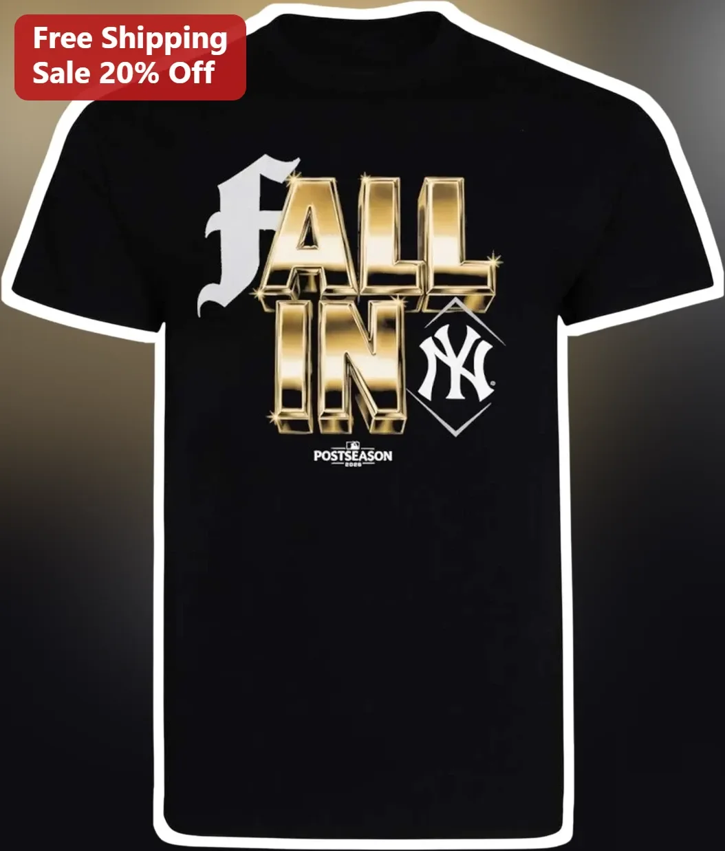Fall In Postseason NY Yankees MLB Baseball Playoff Graphic Tee
