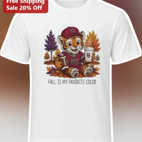 Fall Is My Favorite Color Tee Cute Autumn Lover Graphic Shirt For Women Men