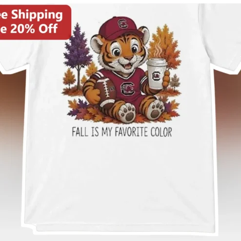 Fall Is My Favorite Color Tee South Carolina Gamecocks Tiger Football Fan Gift