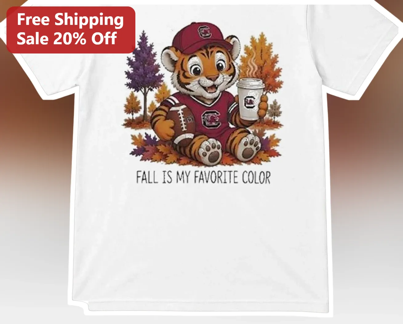Fall Is My Favorite Color Tee South Carolina Gamecocks Tiger Football Fan Gift