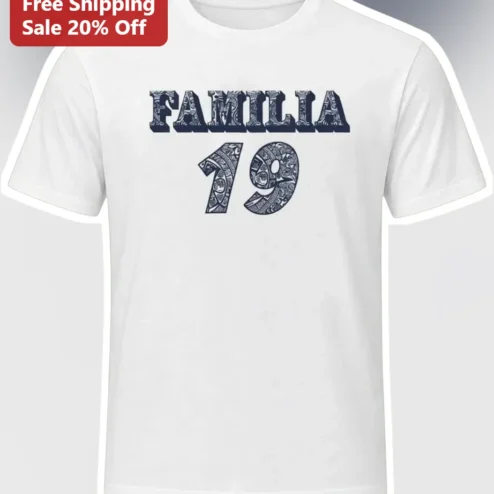 Familia 19 Aztec Pattern Graphic Tee Chicano Style Hispanic Pride Gift