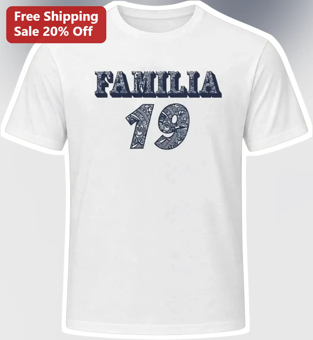 Familia 19 Aztec Pattern Graphic Tee Chicano Style Hispanic Pride Gift