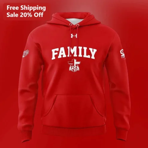 Family FCA Hoodie Christian Athletes Faith Based Apparel Gift