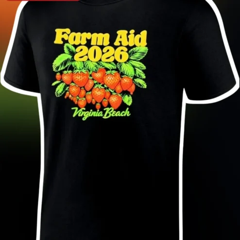 Farm Aid 2026 Tee Retro Strawberry Graphic Festival Shirt Limited Edition Merch