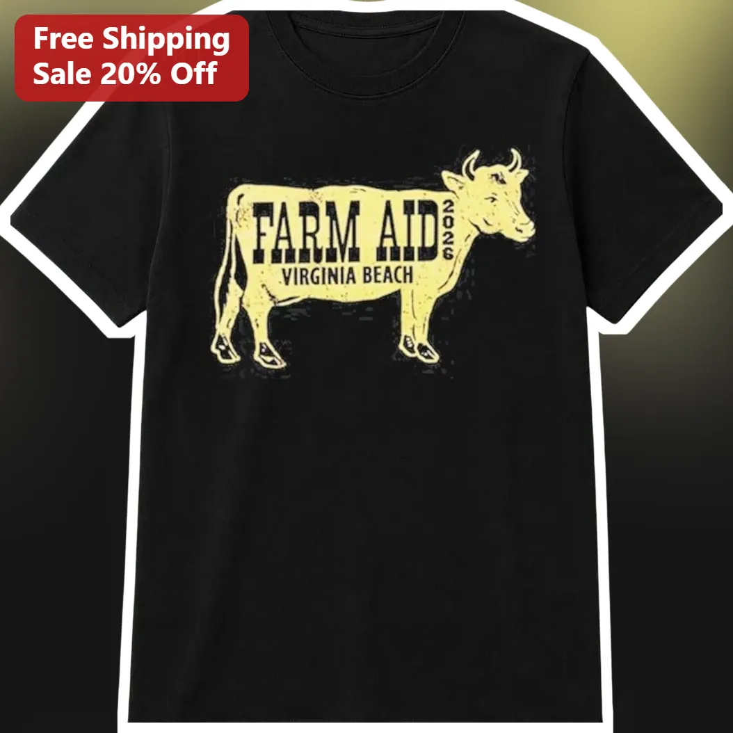 Farm Aid Virginia Beach Tee 2026 Vintage Cow Graphic T-Shirt