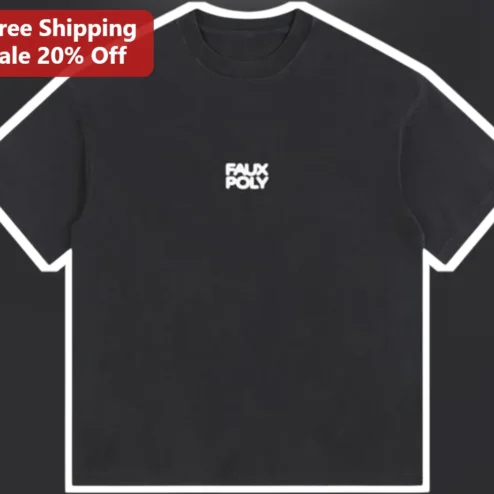 Faux Poly Tee London Record Label Merch Minimalist Streetwear Graphic T-Shirt