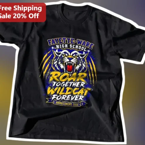 Fayette-Ware High School Roar Together Wildcat Forever Tee Spirit Wear Gift
