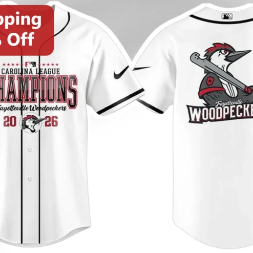 Fayetteville Woodpeckers Jersey Carolina League Champions Minor League Baseball Fan Apparel