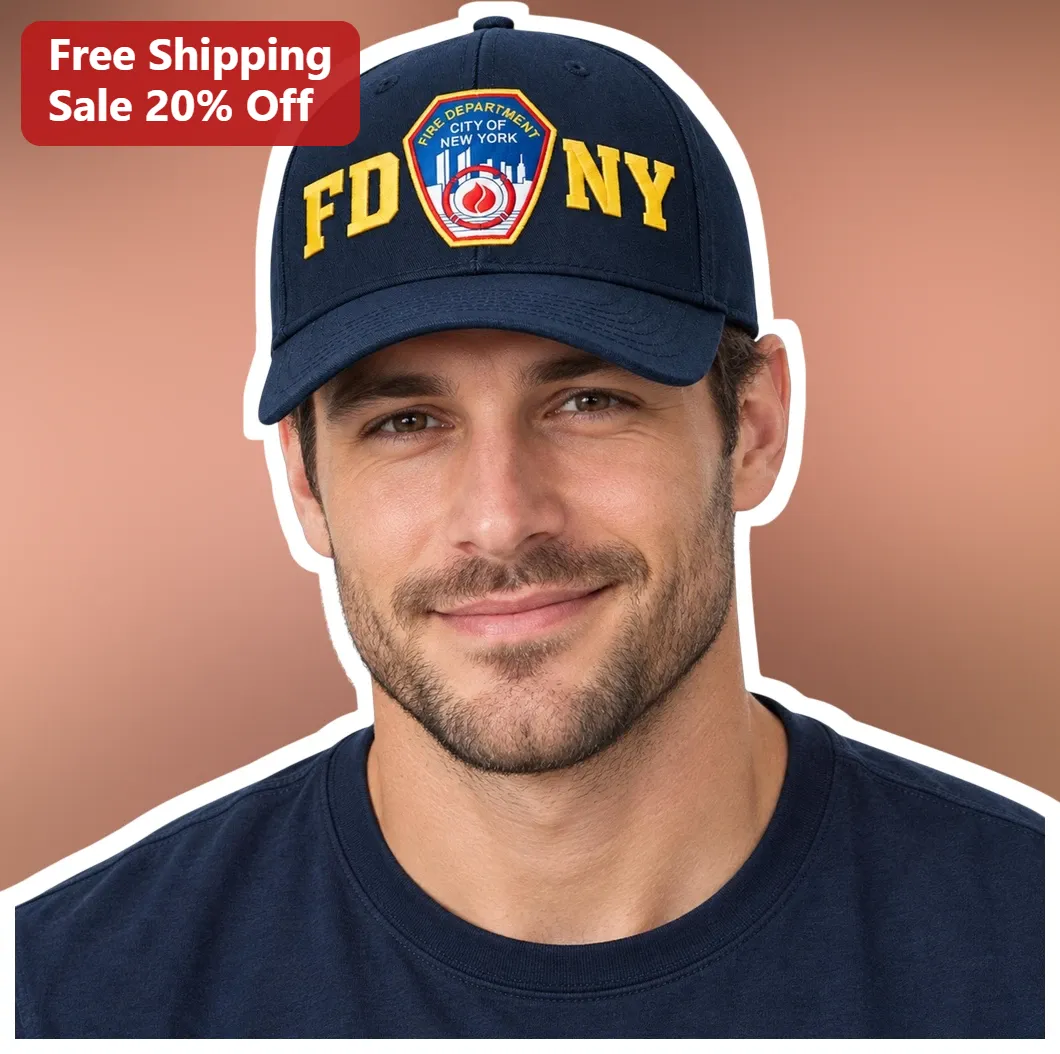 FDNY Cap Navy Blue Baseball Hat Fire Department City Of New York Bravest First Responder Gift For Men