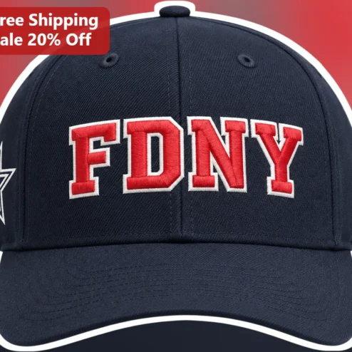 FDNY Cap Navy Blue Embroidered Baseball Hat for Firefighters First Responders