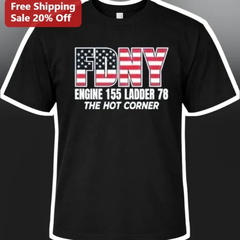 FDNY Engine Ladder 78 The Hot Corner Tee New Brighton Staten Island Firefighter Gift