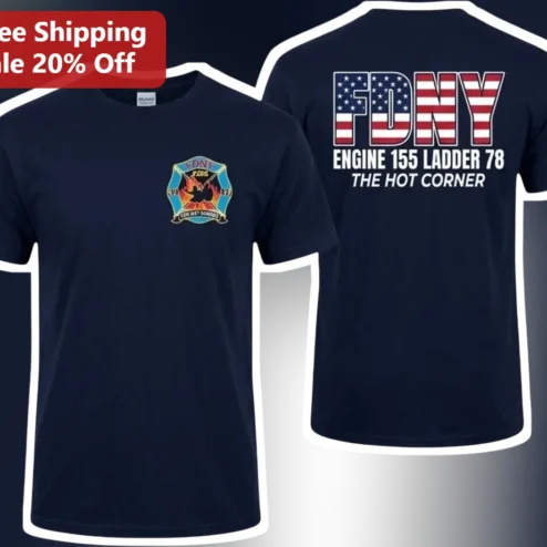 FDNY Engine Ladder 78 The Hot Corner Tee Staten Island Firefighter Gift