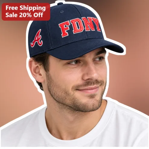 FDNY Hat Navy Blue Baseball Cap Embroidered Fire Department City Of New York Gift For Firefighters