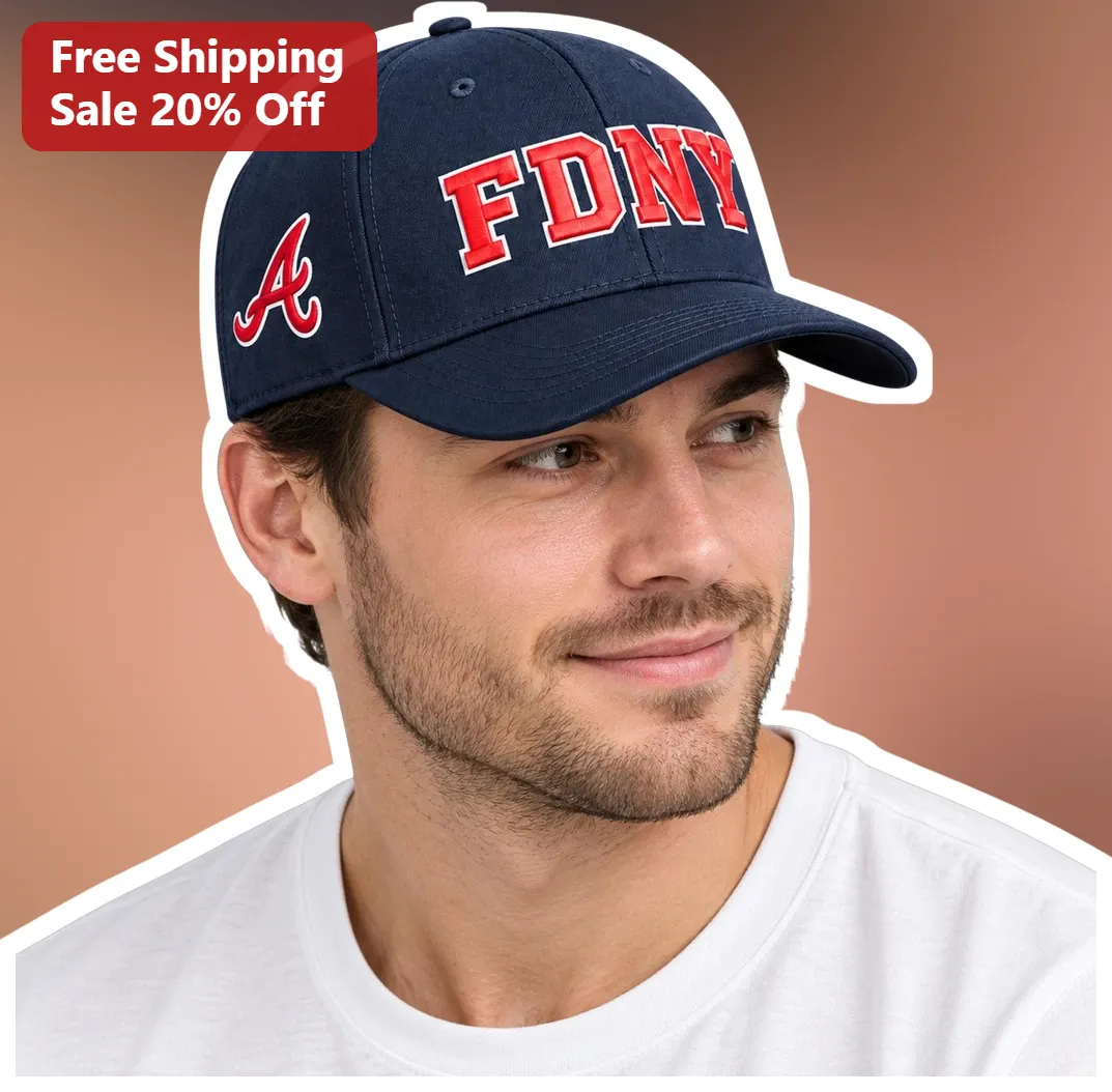 FDNY Hat Navy Blue Baseball Cap Embroidered Fire Department City Of New York Gift For Firefighters
