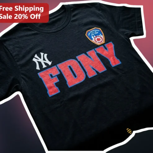 FDNY Tee New York City Fire Department First Responder Graphic T-Shirt for Men Women