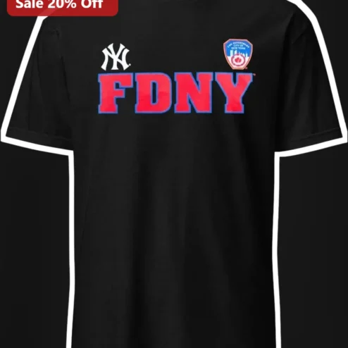 FDNY Tee New York Fire Department Yankees Logo Graphic Shirt for Men Women