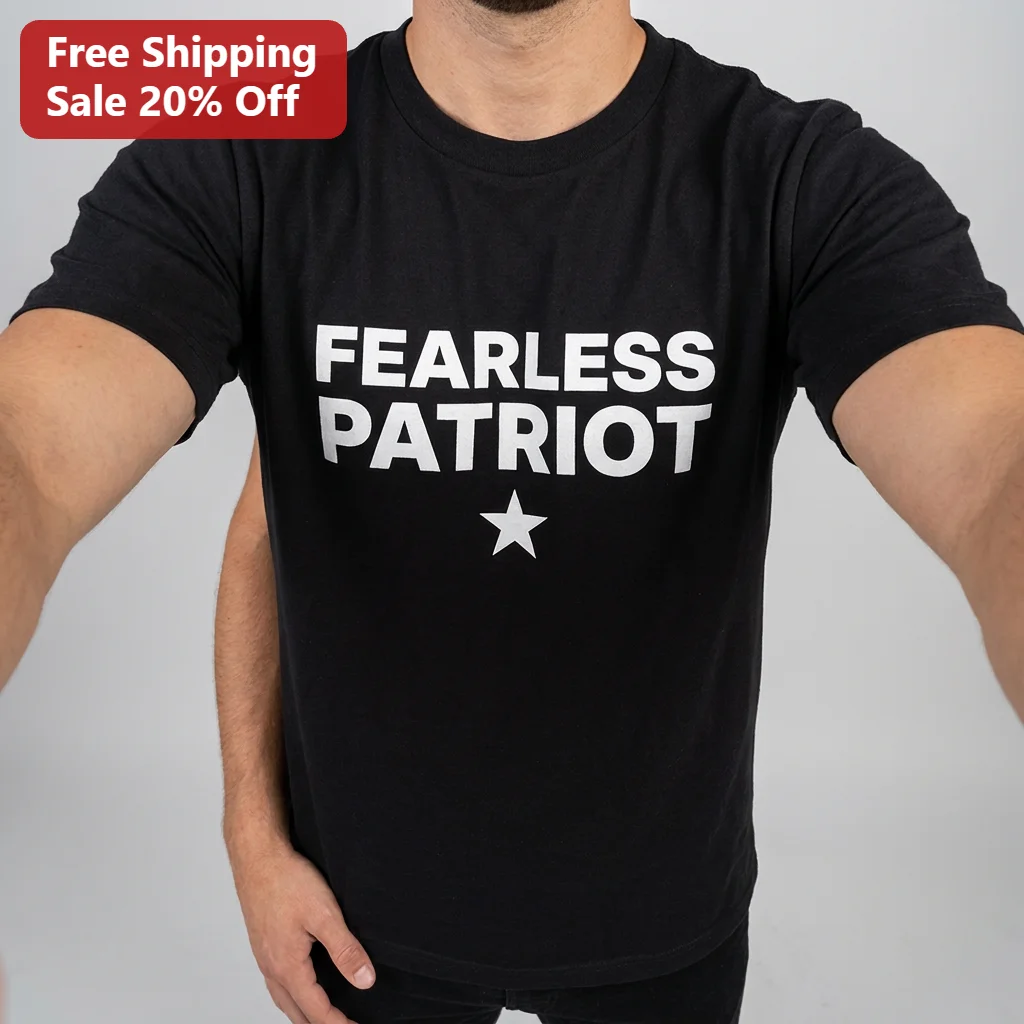 Fearless Patriot Tee Patriotic American Pride Graphic T-Shirt Gift for Men and Women
