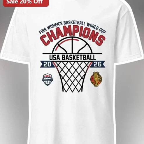 FIBA Women's Basketball World Cup Champions USA Basketball 2026 Tee